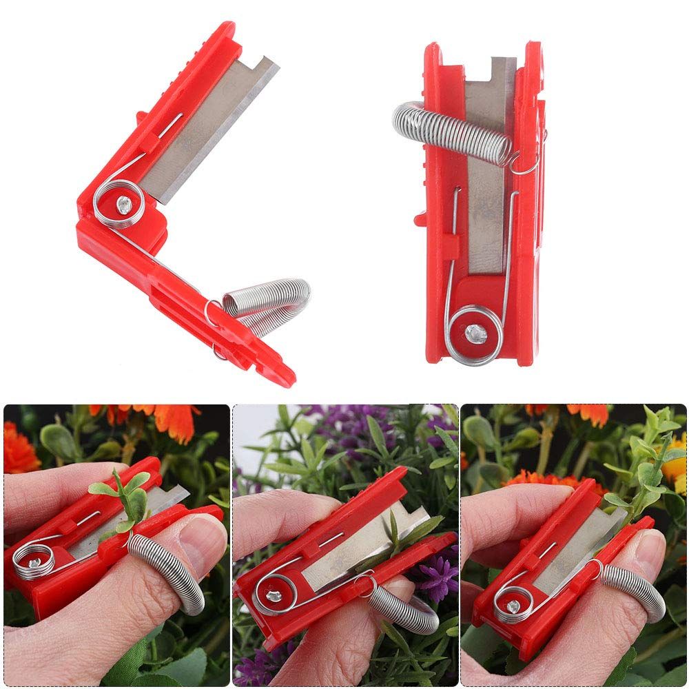 3 Pack Multifunctional Gardening Thump Knife Garden Cutter Finger Fruit Picker Hand Pruner for Vegetable Trimming Separator — image 4