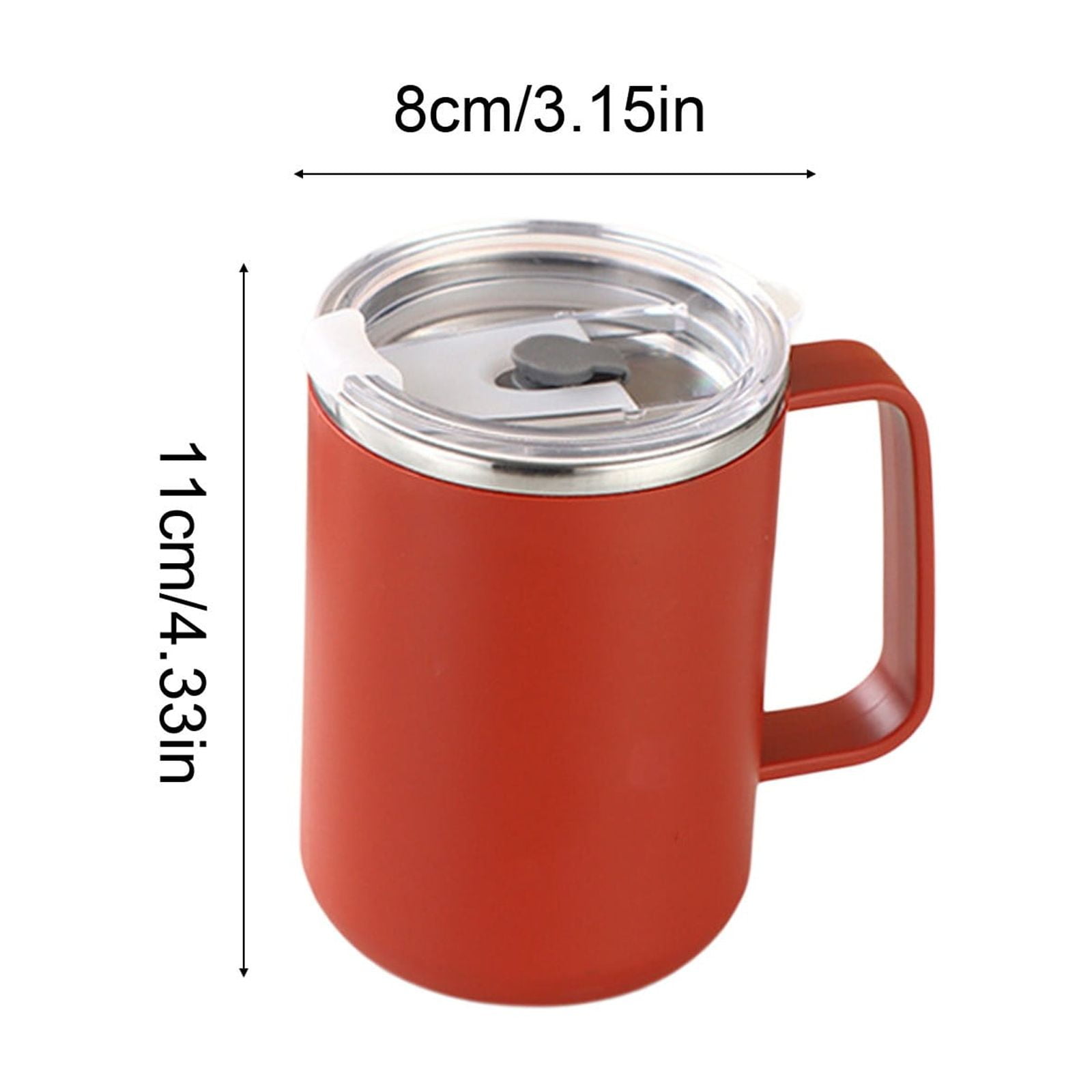 Insulated Coffee Mug, 20oz Stainless Steel Tumbler with Slider Lid Travel Coffee Cups with Handle for Camping Office Home,Y_#Red — image 3