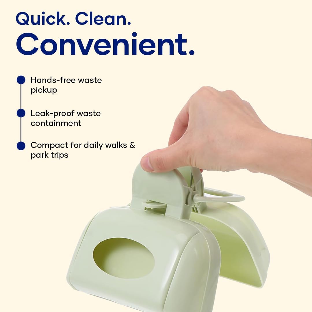 3-in-1 Dog Poop Bag Dispenser Blue Portable Leakproof Easy to Use Pet Waste Cleaning Helper — image 4