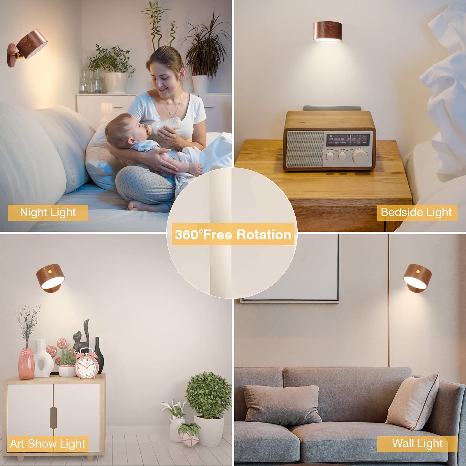 360 ° Rotating Magnetic Led Wall Mounted Reading Light — image 6