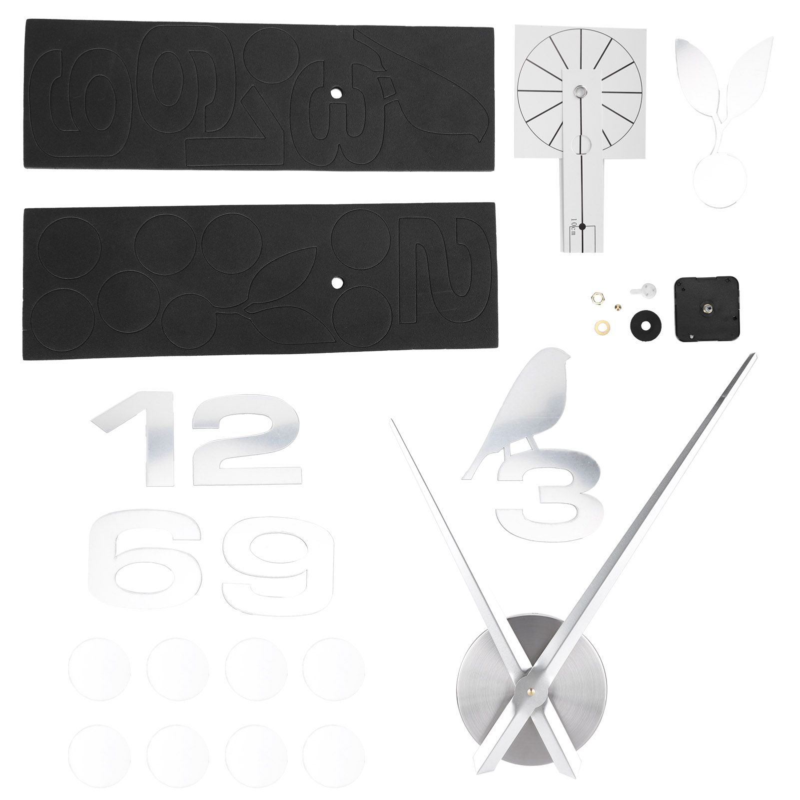 Frameless Wall Clock Sticker Mirror Surface DIY Decoration Living Room Bedroom OfficeSilver — image 6