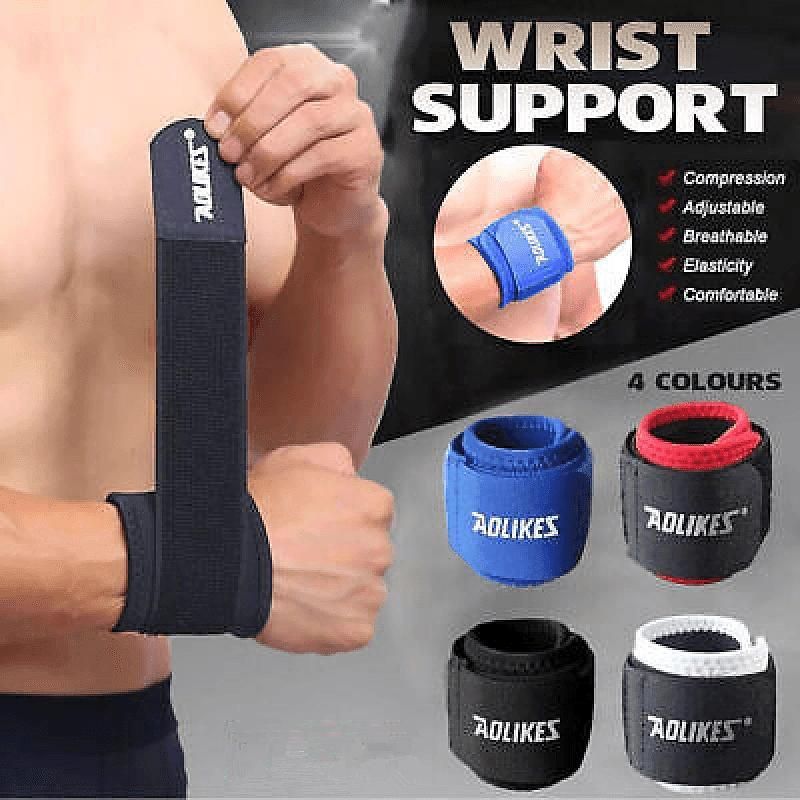 Aolikes Adjustable Sports Gym Wrist Support Brace Wrap Band Wristband Strap Au - Black+Purple โ image 2