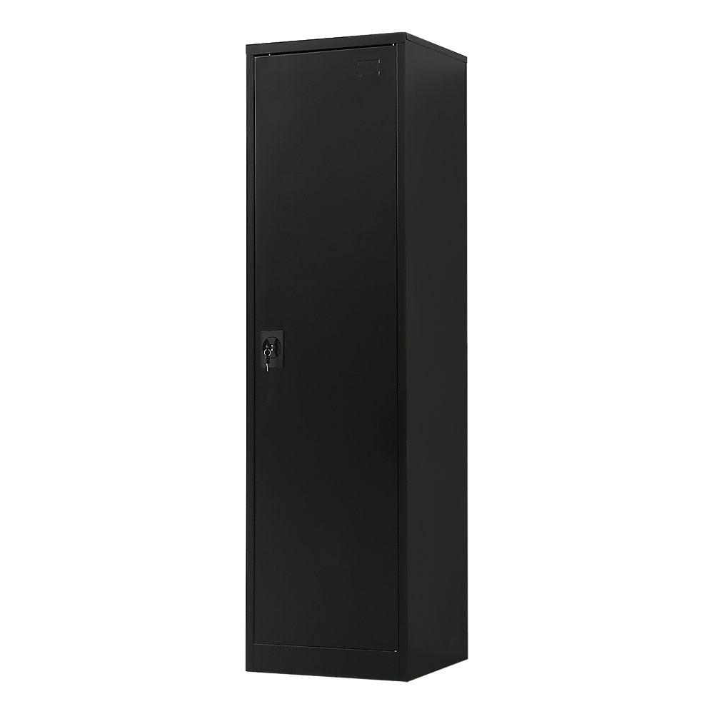 Single-Door Metal Tall Cabinet Shelf Storage for Home Office Gym — image 4