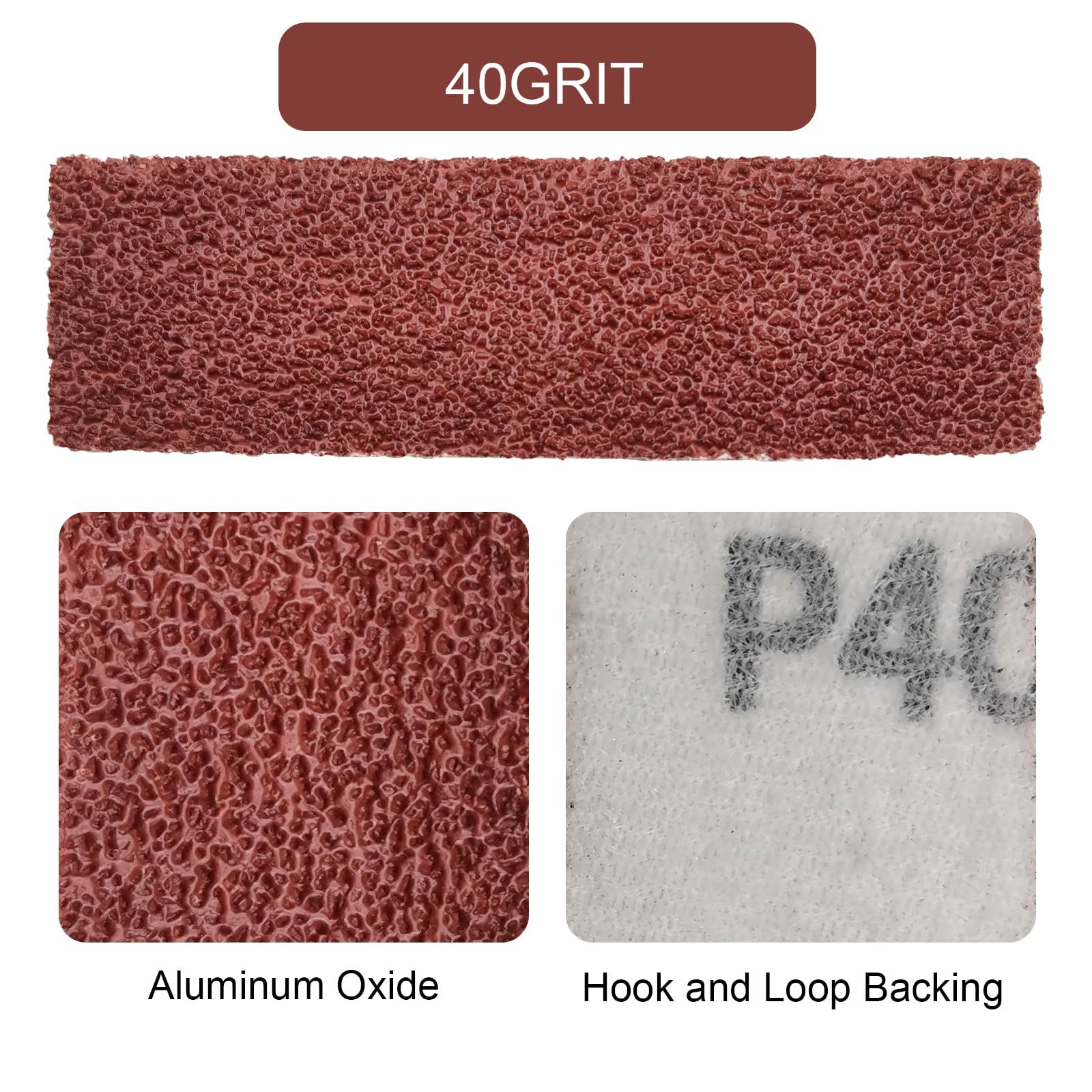 120 PCS Micro Detail Sandpaper Assortment, 3.5 x 1 inch Hook and Loop Sandpaper Strips, 40 Grit Sand Paper โ image 4