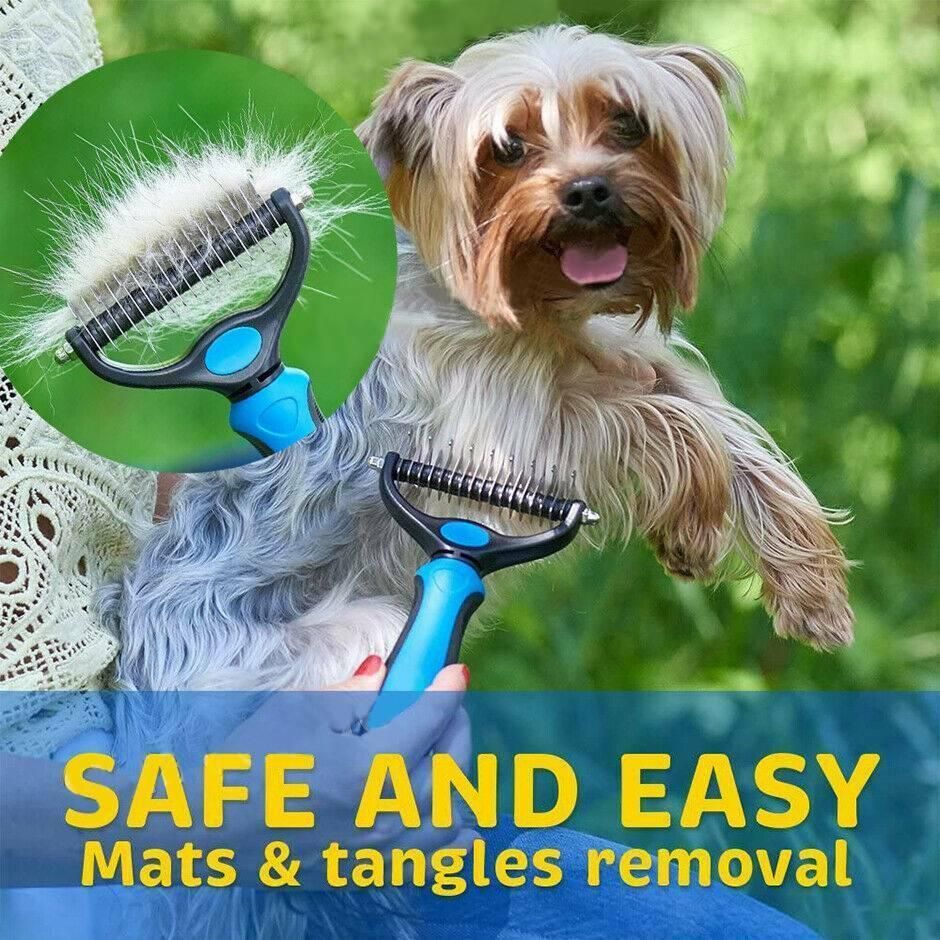 Dog Pet Cat Grooming Comb Brush Undercoat Rake Dematting Deshedding Trimmer Tool โ image 5