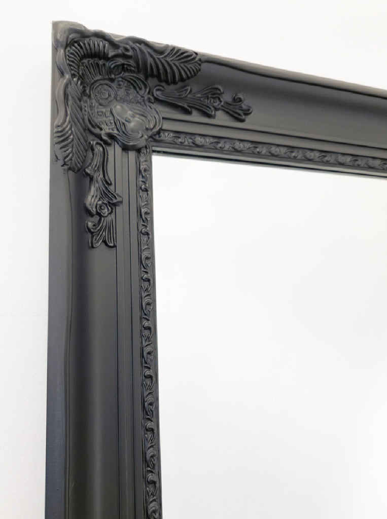 French Provincial Ornate Mirror - BLACK - X Large 100cm x 190cm — image 3
