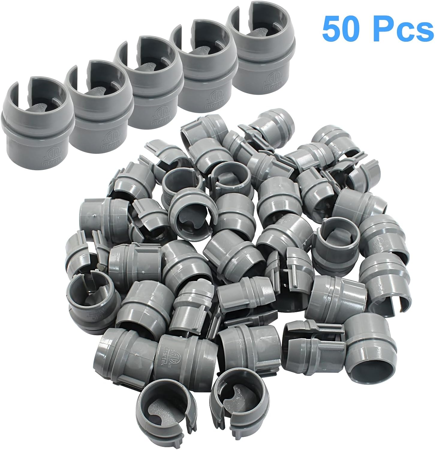 50 PCS 1/2 Inch Non-Metallic Cable Connector, Quick Installation Labor Saving Cable Connector for 14/2-10/3 AWG Single Cable, 14/2-12/2-14/3 AWG Two Cables — image 2