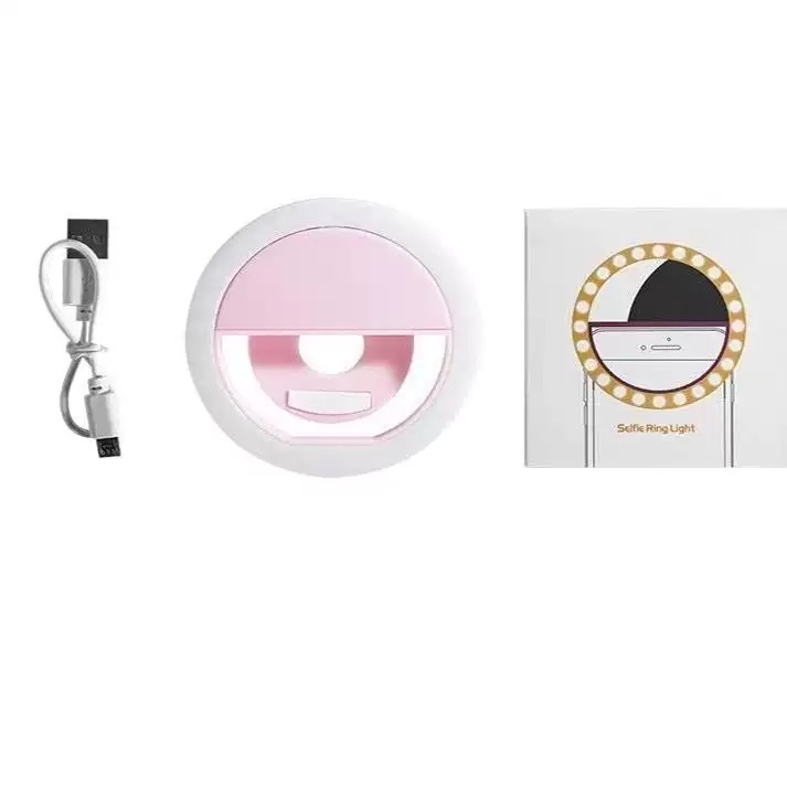 Rechargeable LED Ring Light for Phones with Adjustable Brightness Modes, Clip-On Selfie Lighting for Makeup and Streaming, White โ image 6