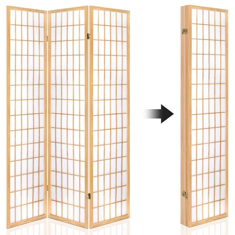 Artiss 6 Panel Room Divider Screen 261x179cm Natural — image 4