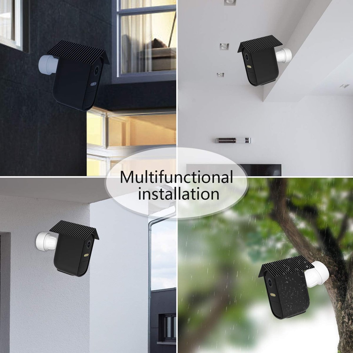 pieces - Camera silicone protective cover - security camera protective cover - black - soft silicone cover - security camera protective cover - weatherproof โ image 4