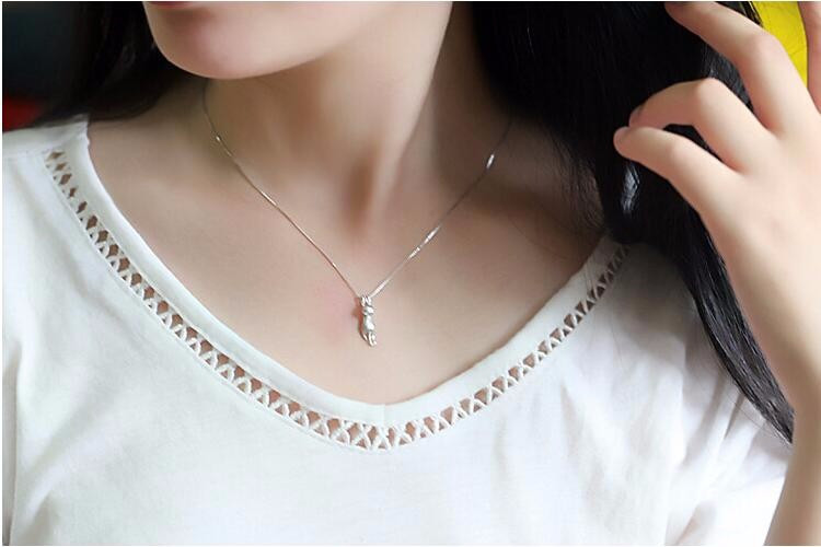Sterling Silver Cat Necklace for Women and Girls - Cat Jewelry for Women - Cat Accessories for Women - Cat Lovers โ image 2