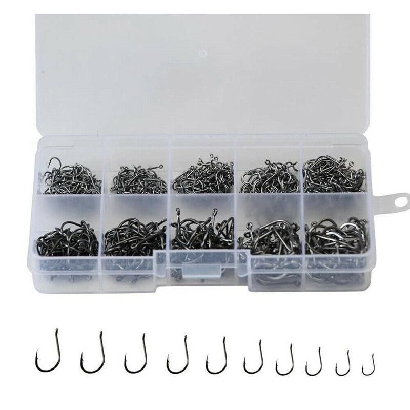 Fishing Hooks Octopus Style 100pcs Chemically Sharpened Assorted Sizes 3-12 - Black โ image 5