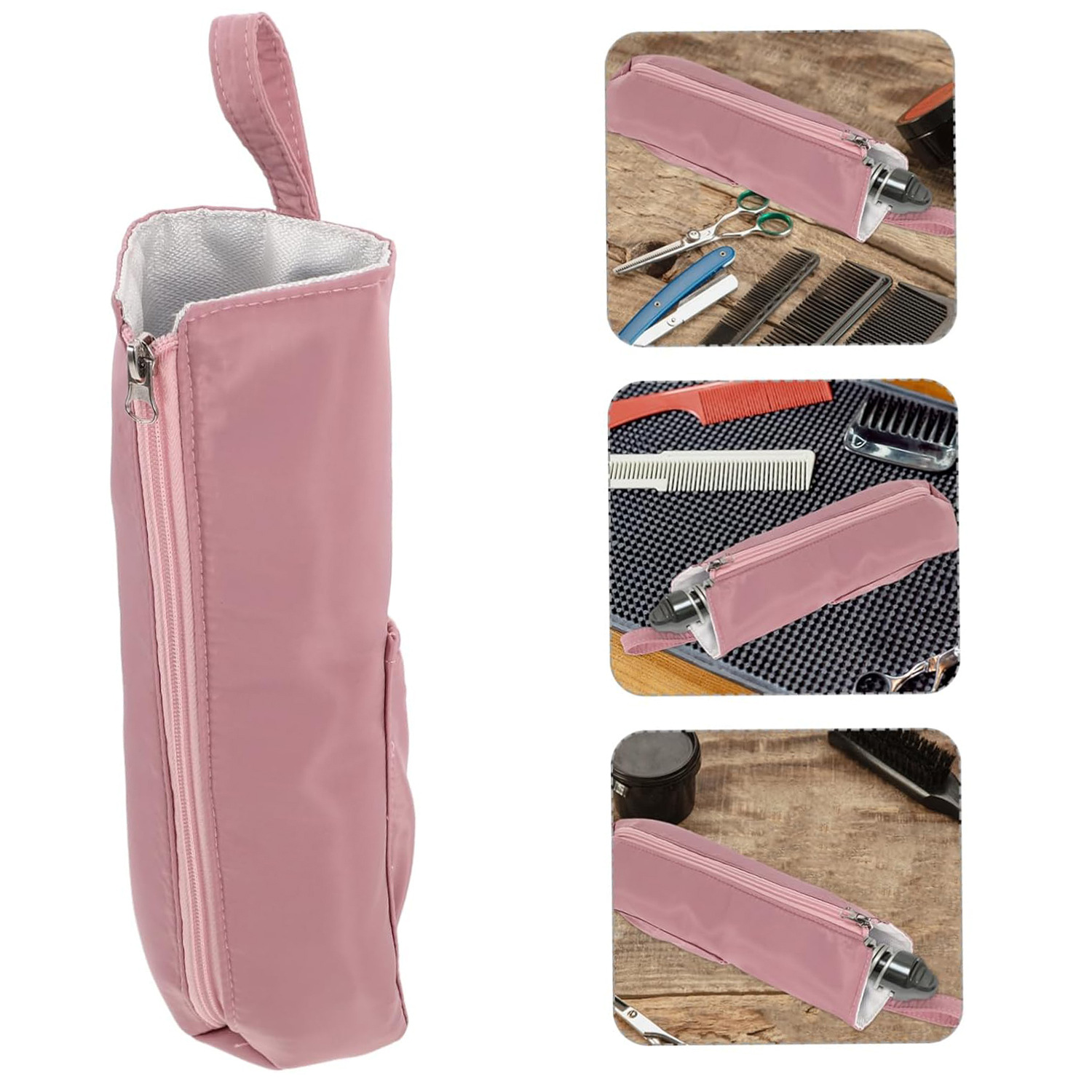Pink Heat-Resistant Styling Tool Organizer – Compact, Hanging Storage Pouch for Hair Tools — image 2