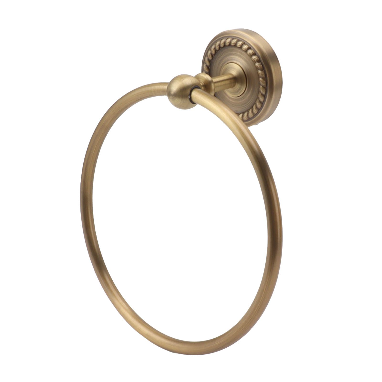 Bath Towel Ring Copper Round Wall Mounted Hand Shower Towel Holder Rack for Bathroom 970830 โ image 3