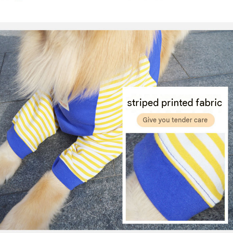 Blue 4XL Size Dog Protective Care Set - Polyester Elbow Sleeve, Adjustable Taffeta Dog Boots with Non-Slip Sole, Breathable Joint Support Clothing and Paw — image 5