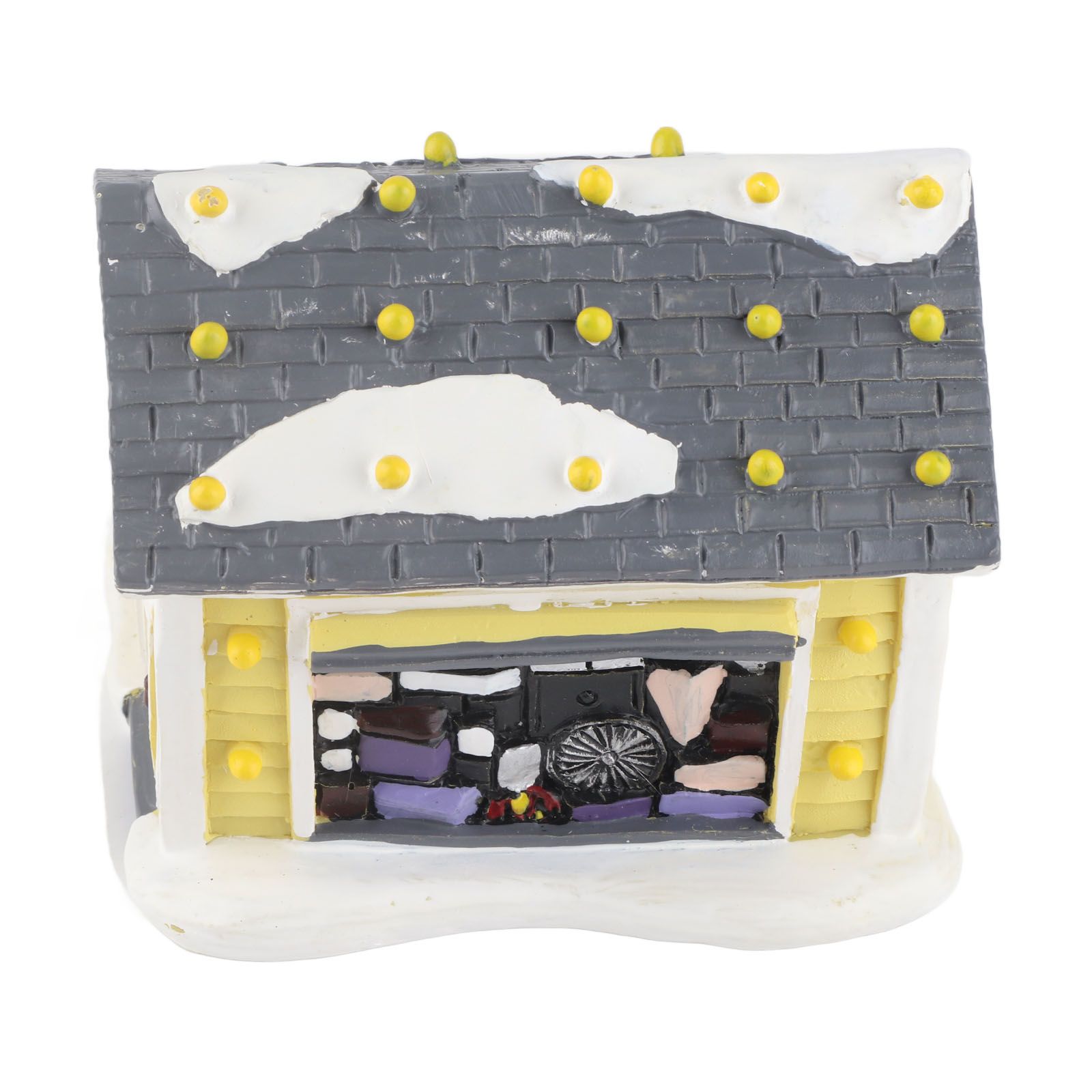 Christmas Village House LED Lighted Desk Building Resin House Statue Ornaments for Tabletop Centerpiece Fireplace Mantel โ image 6