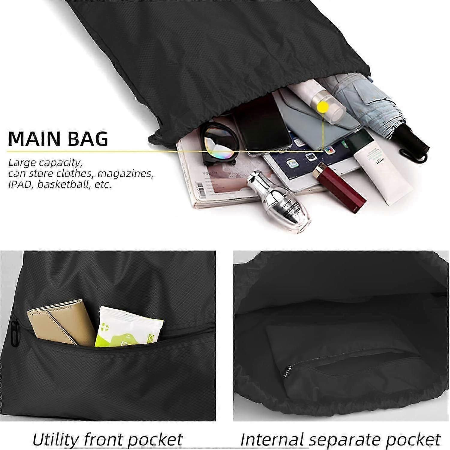 Lightweight Sports Backpack, Water Resistant Nylon Gym Bag with Adjustable Shoulder Strap for Hiking, Fitness, Travel and Daily Use - Green โ image 4