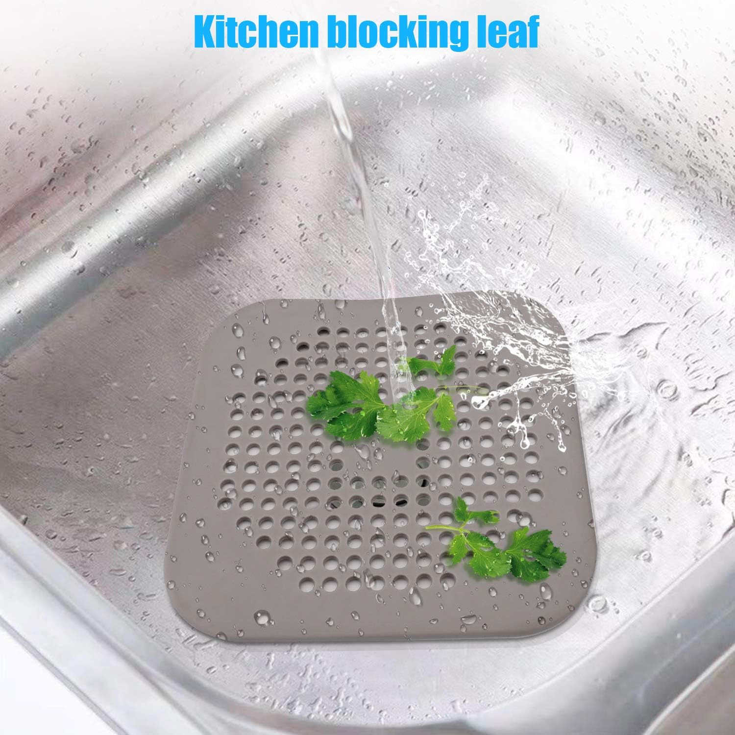 Square Drain Cover for Shower 5.7-inch TPR Drain Hair Catcher Flat Silicone Plug for Bathroom and Kitchen Filter Shower Drain Protection Flat Strainer Stopper โ image 6