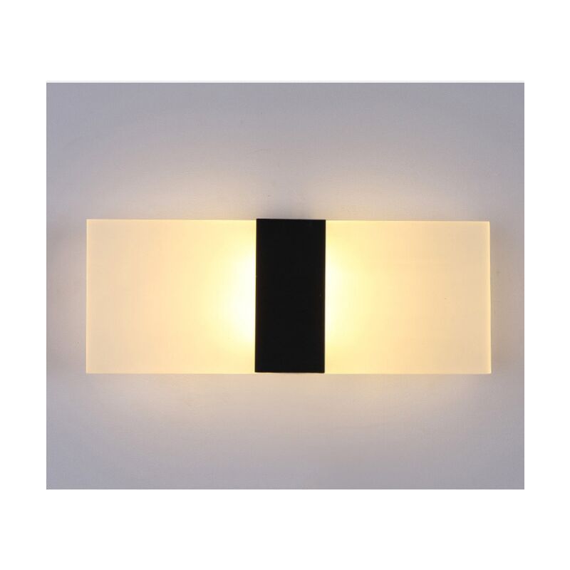 Indoor Wall Lamp 6W Warm White Brushed Black Indoor Wall Lamp AC 85 265, V, Modern Acrylic Light for Hallway, Bedroom, Staircase, 29 x 11 x 4.5mm — image 3