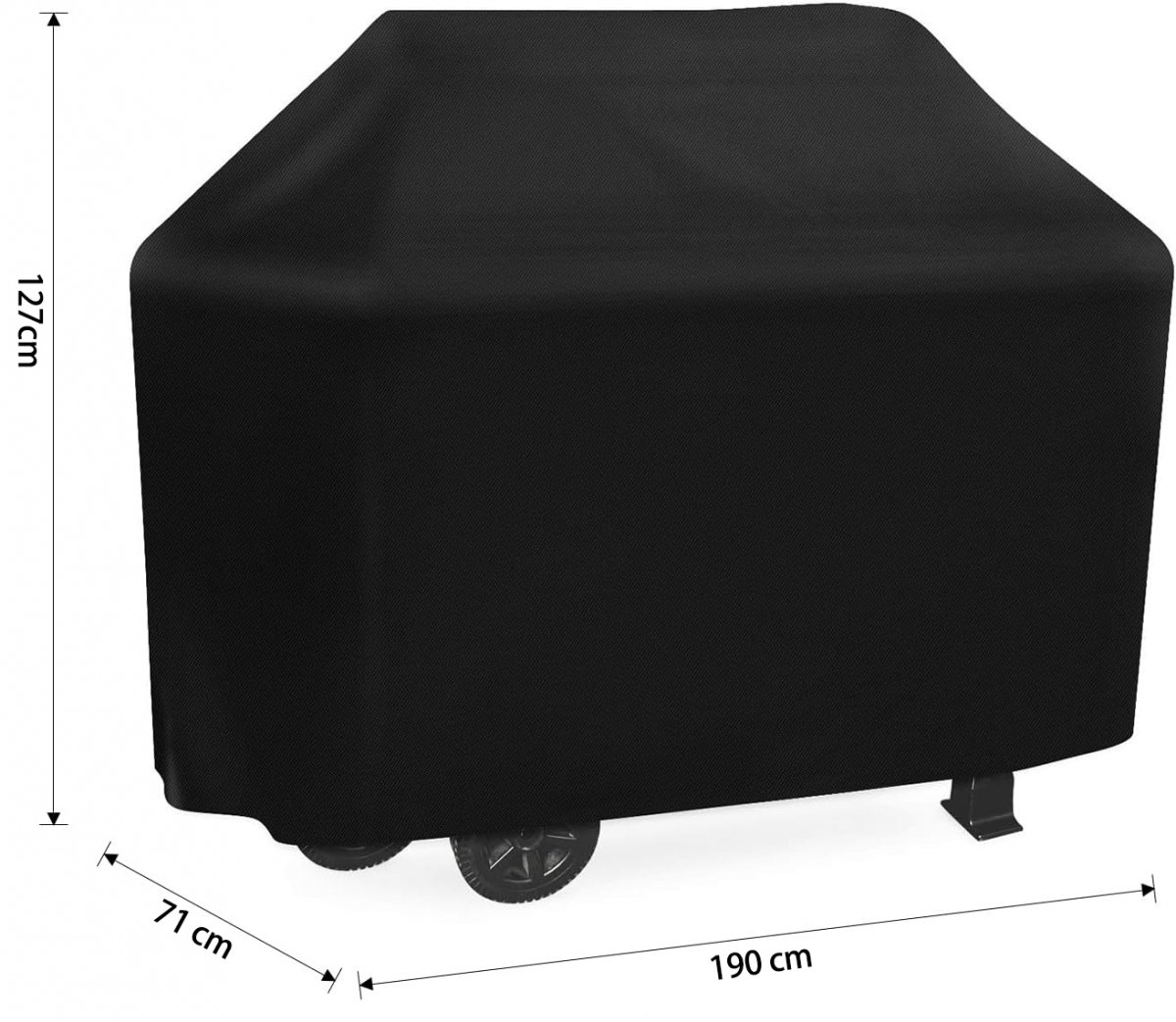 190 × 71 × 127 cm - BBQ Cover - Barbecue Covers - Waterproof Barbecue Protective Cover - Waterproof Protective Cover - 210D Robust Outdoor Grill Cover — image 5