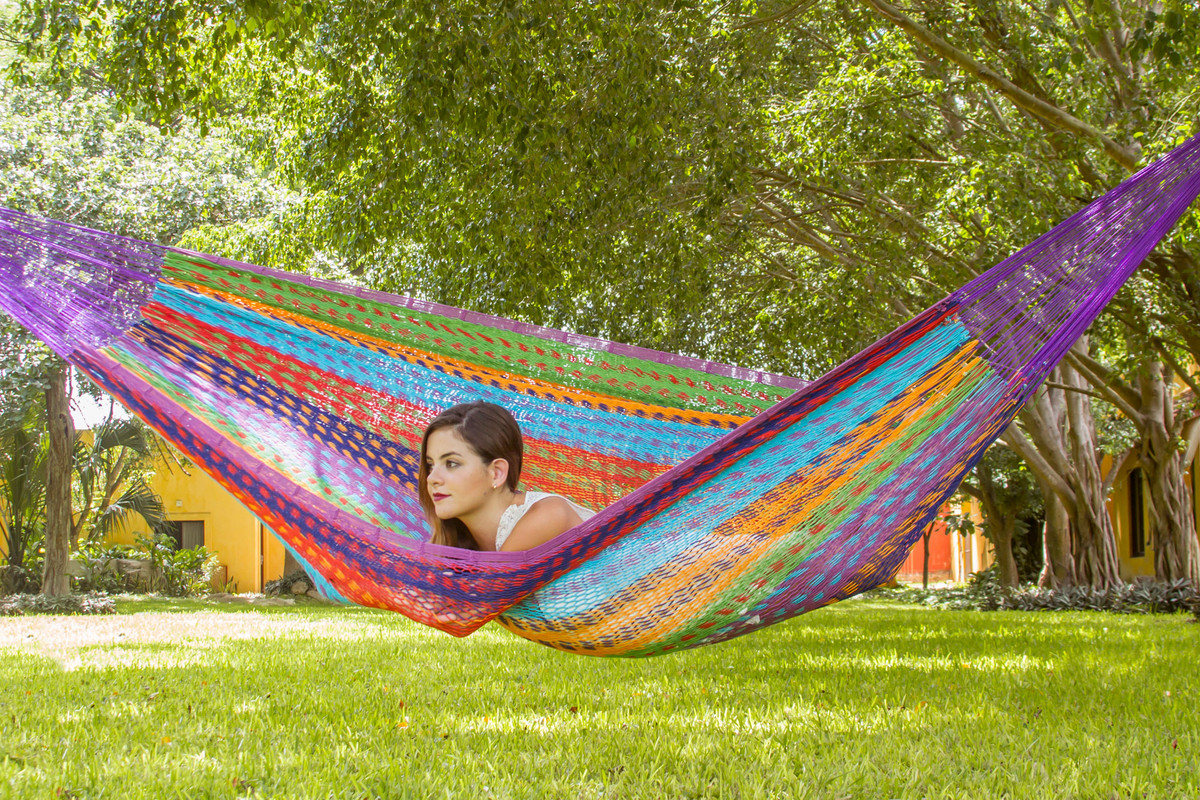 Outdoor undercover cotton Mayan Legacy hammock King size Colorina โ image 6