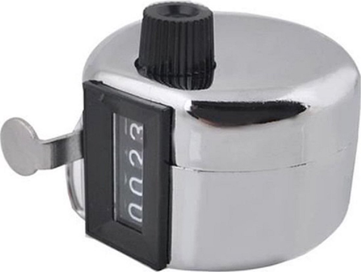 Handheld Counter | People Counter | Manual Click Counter | 4-Digit | Silver | 2 Pieces!