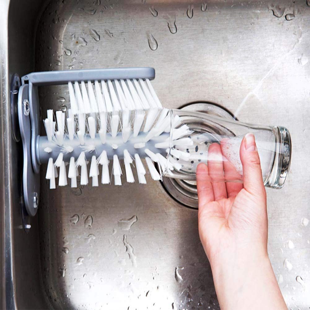 Cup Washer for Sink,Glass Washer,Bottle Cleaner Brush,Bottle Cup Brush Cleaner for Kitchen Bar Washing Cleaning Tools — image 5