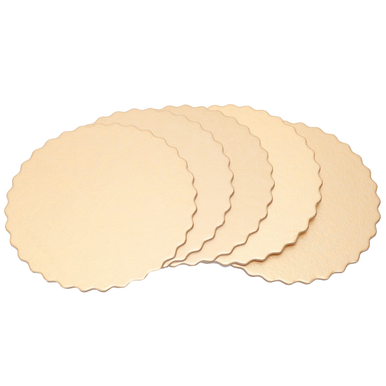 10PCS Double Sided Pattern Round Cake Boards Reusable Cake Trays for Wedding Birthday Party(6in ) — image 4