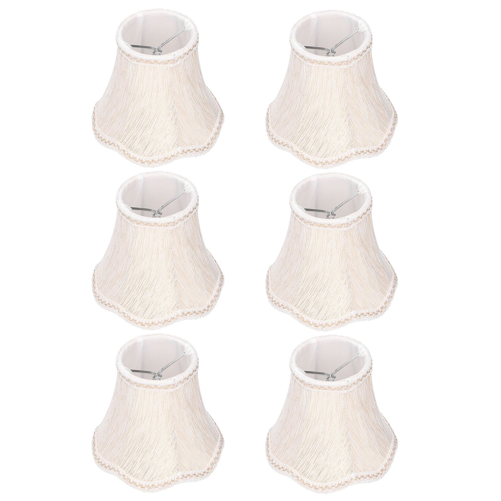6Pcs European Style Lampshade Cloth Lamp Shade Chandelier Wall Light Cloth Cover for Lighting — image 2