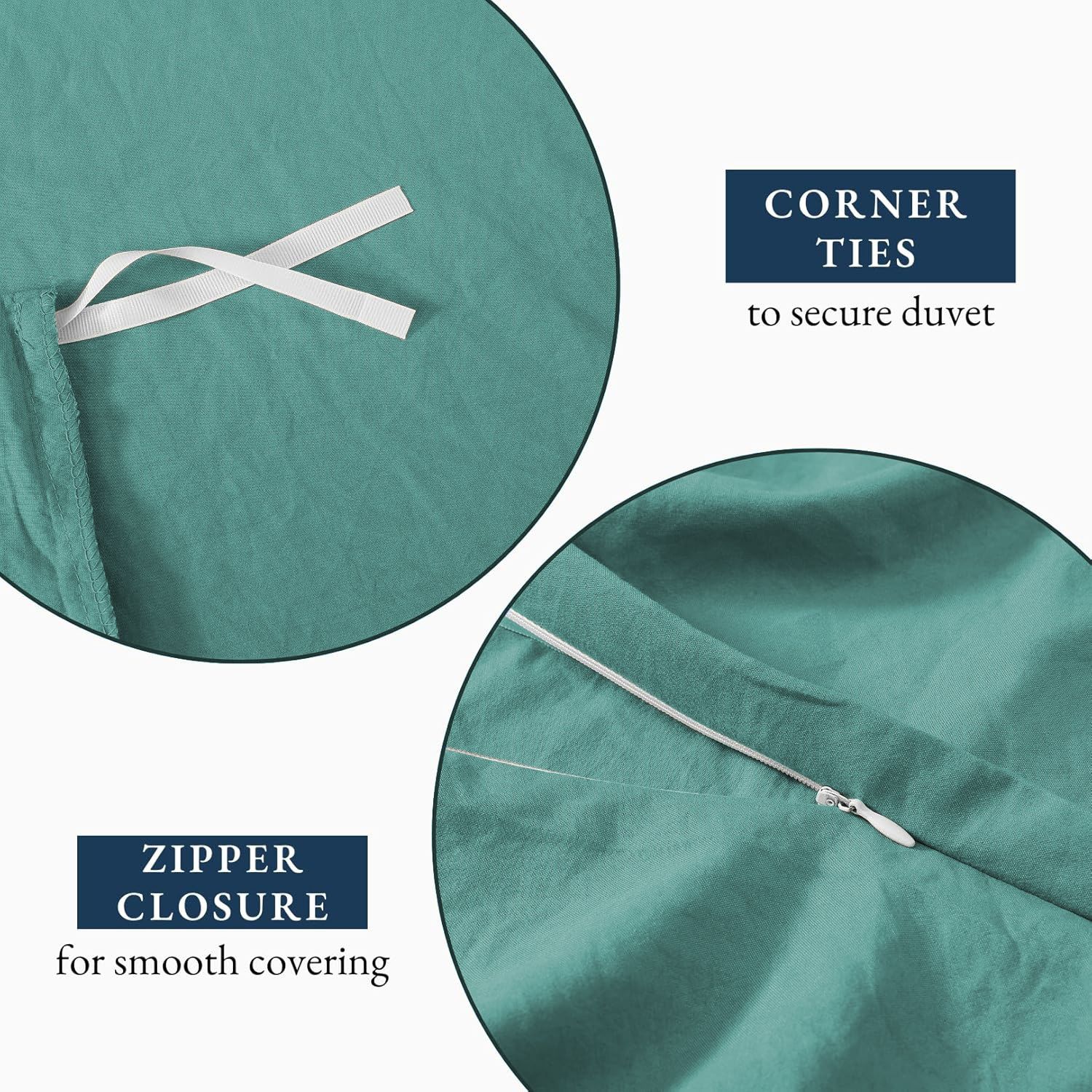Hotel Soft Microfiber Duvet Cover Set-2000TC Quilt Cover Set & Pillowcases -1 Donna Cover Zipper Closure & 1 x Pillowcases-Breathable Bedding - Wrinkle, Fade — image 5