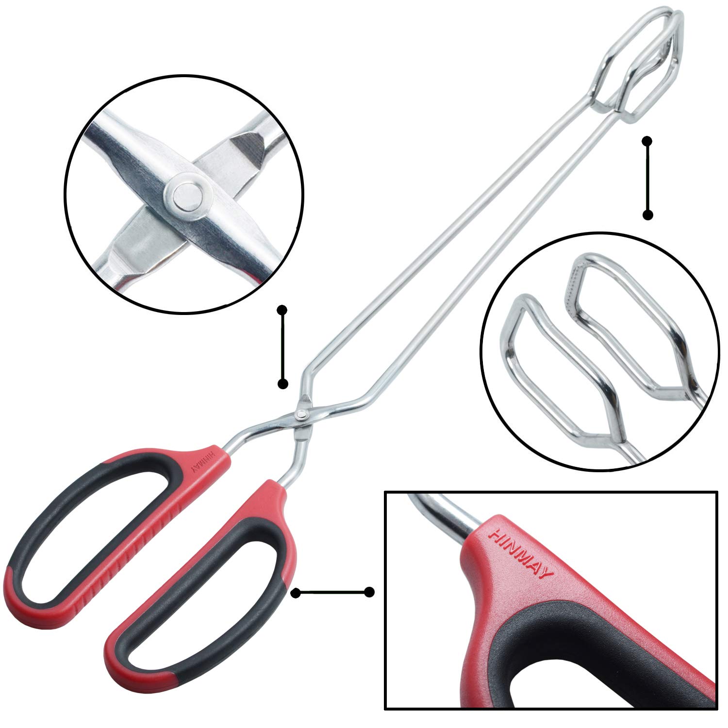 PROFESSIONAL QUALITY DURABLE STAINLESS STEEL Extra Long Scissor Tongs Stainless Steel Barbecue Grill Tongs 33cm — image 2