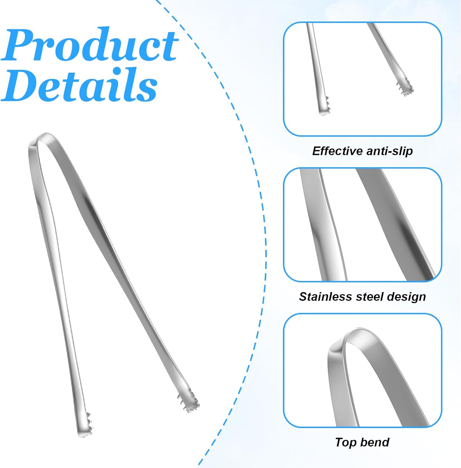 2PCS Egg Chalaza Removal Tool,Stainless Steel Tongs,Toothed Design Eggshell Fragment Membrane Remover Tong,Multipurpose Kitchen Tool for Cooking Food Cake — image 2