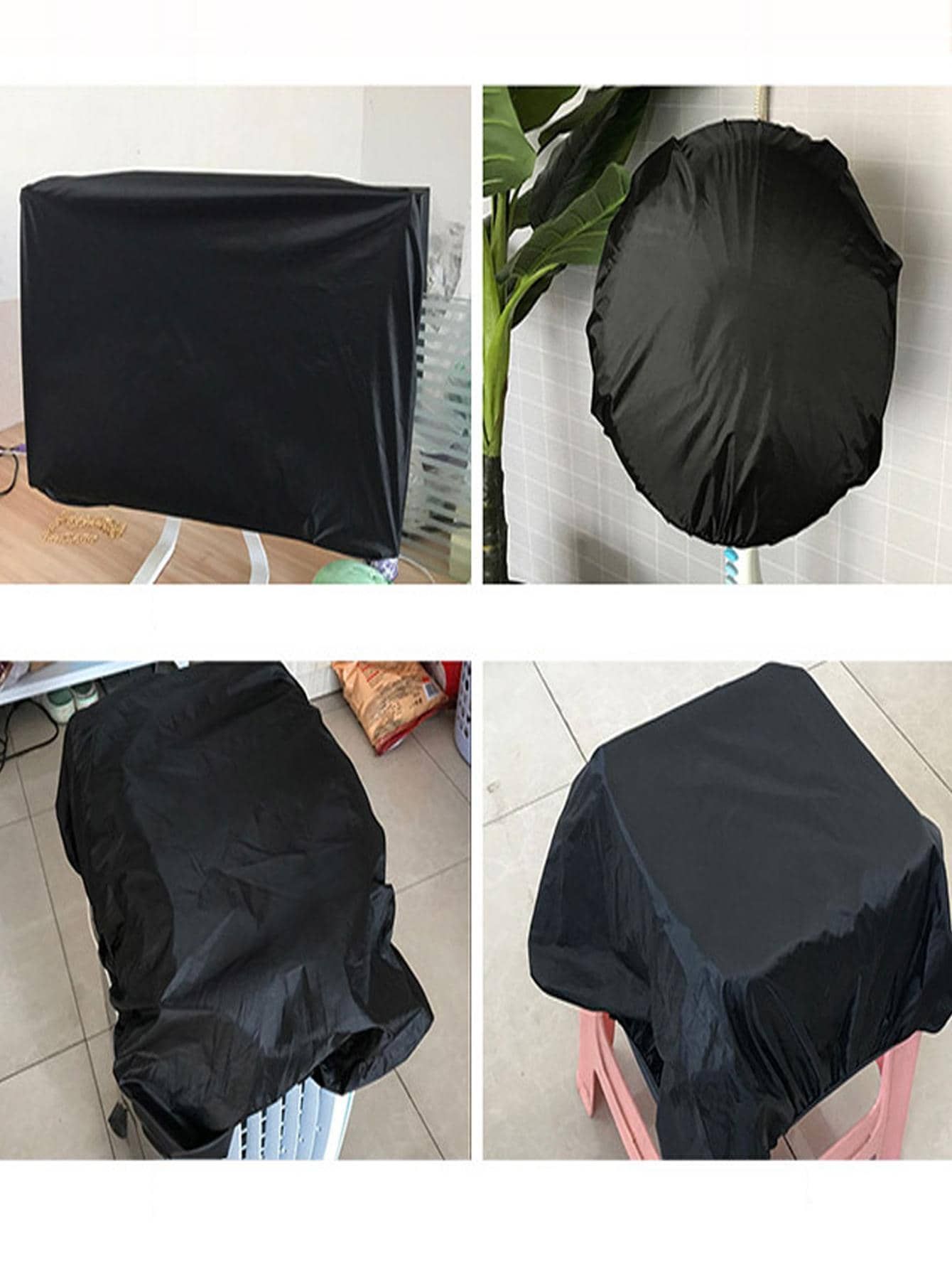 Waterproof Rain Cover for Large Camping and Cycling Backpack with Pull Rod, Dust and Mud Cover for School 55-65L black โ image 4
