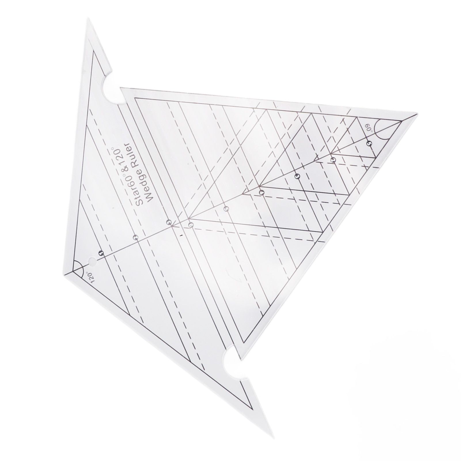 Sewing Wedge Ruler 60 Degree and 120 Degree Acrylic Transparent Precise Scale Reusable Quilting Ruler for DIY Design โ image 4