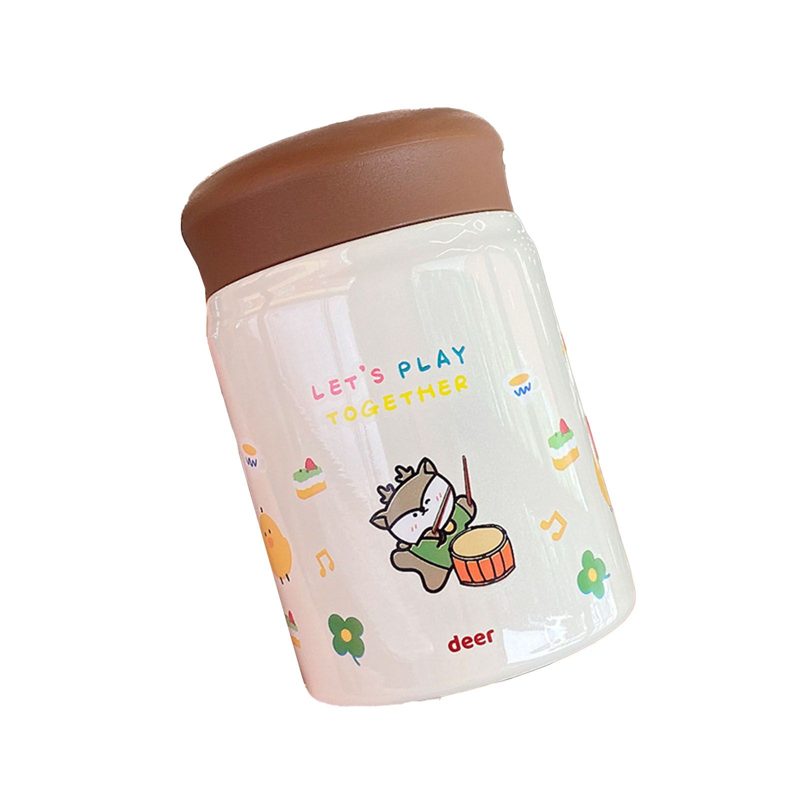 320ml Stainless Steel Insulated Vacuum Food Jar Cup Container with Lid for Outdoor Cartoon Portable Bottle Deer โ image 3