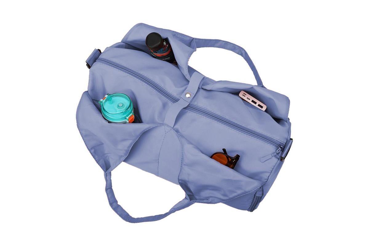 Gym Tote Bag with Shoe Compartment and Wet Dry Storage Pockets for Women Travel Duffel Bag Yoga Gym Bags with Yoga Mat Holder -Blue — image 2