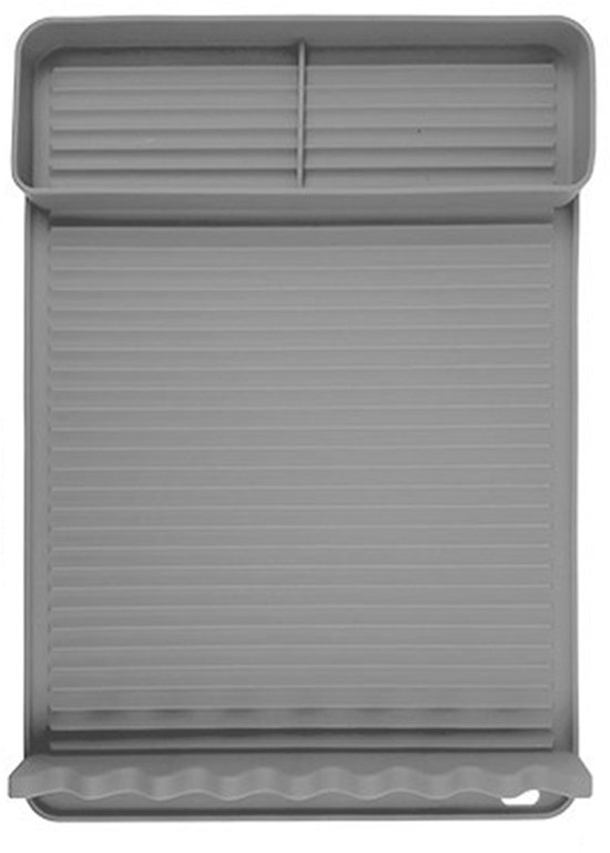 Silicone BBQ Grill Mat - 8-Slot Mat with Drip Tray - Heat-Resistant and Dishwasher-Safe - 40 × 27 cm - Gray