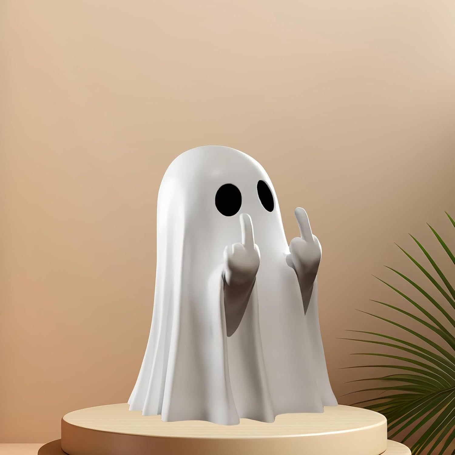 Creative Resin Middle Finger Ghosts Halloween Decorations 8CM Crafts Bat Ghost Compatible with Spranks Garden Decor — image 4