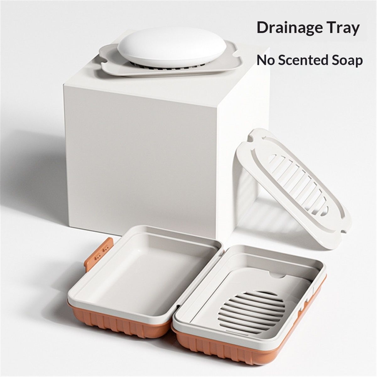 Soap Holder Dish 3 Pack for Shower, Travel Soap Case with Lid for Gym, Camping Essentials, Hiking, Travel Size Toiletries, Portable, Leakproof, Brown โ image 3
