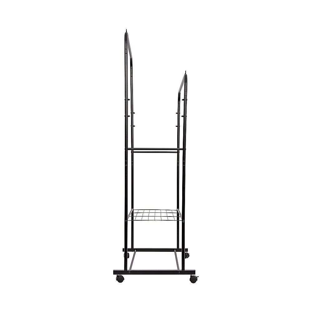 Double Clothes Rack Metal Garment Rail 80 × 154cm Heavy Duty Hanging Shelf Storage Organiser — image 6