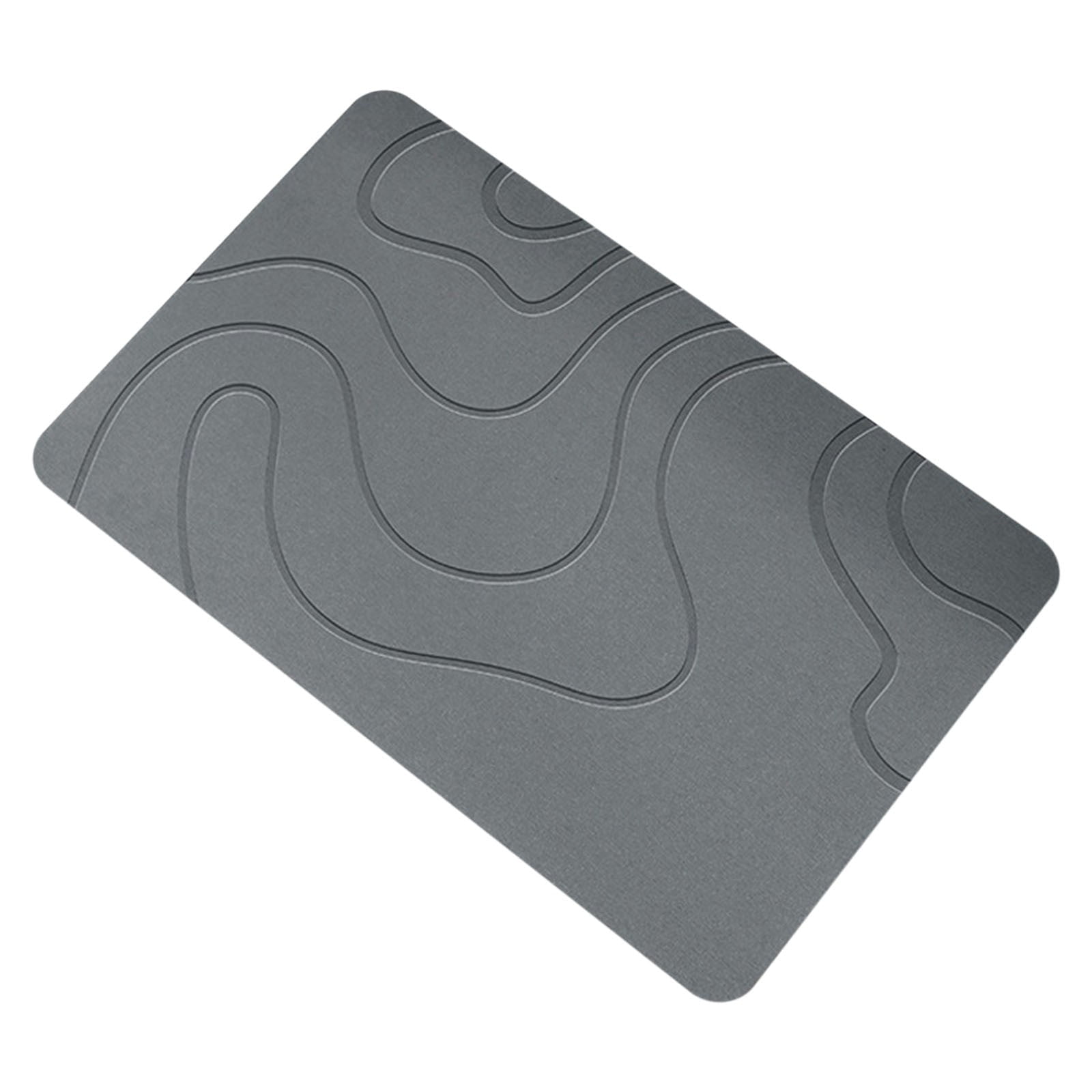 Stone Bath Mat, 16 × 24" Quick Drying Diatomaceous Earth Bath Mat Super Absorbent Non Slip Stone Bath Mats Washable Rug for Bathroom Floor Kitchen Shower Dark — image 4