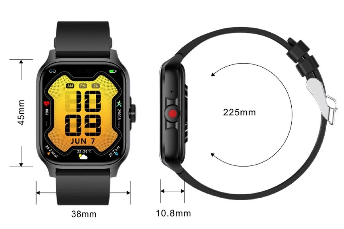 SmartWatch 1.85in Fitness Tracker with Heart Rate Sleep Monitor Answer/Make Calls 100 Sport Modes for Android iOS -Black — image 5
