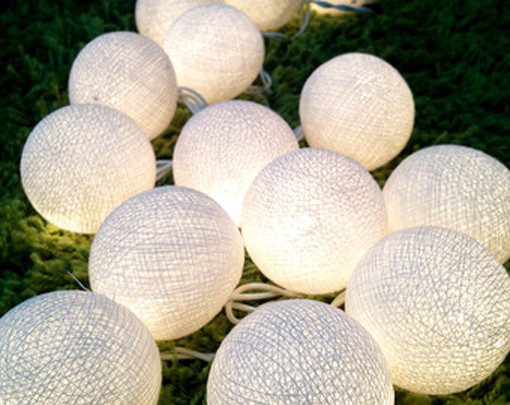 20 White 5cm Ball battery string LED - wedding party home event decoration โ image 2