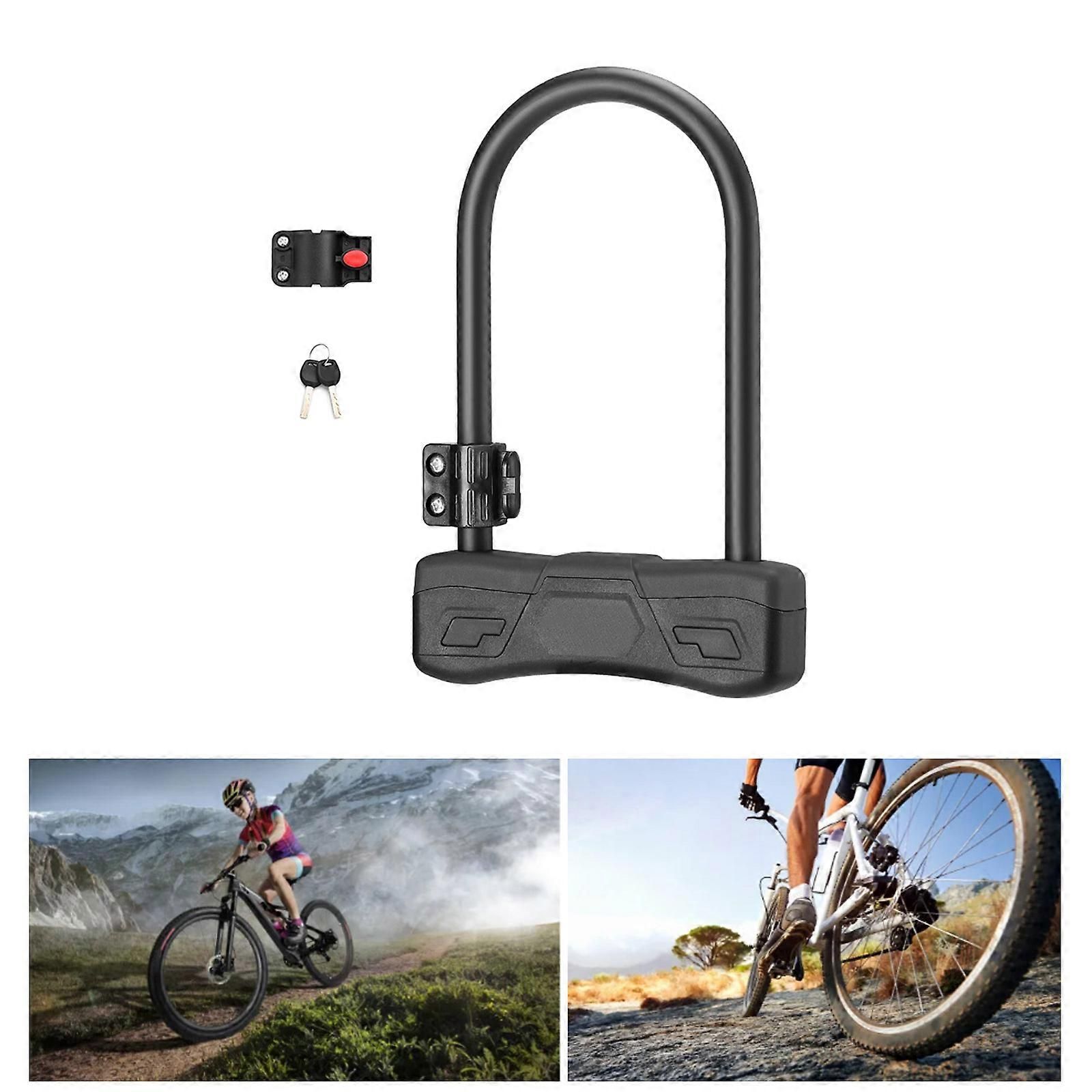 Durability Bike Lock Rusts Resistant Bicycles Lock Multifunction Key Lock for Various Cycling Enthusiasts -Orange โ image 2