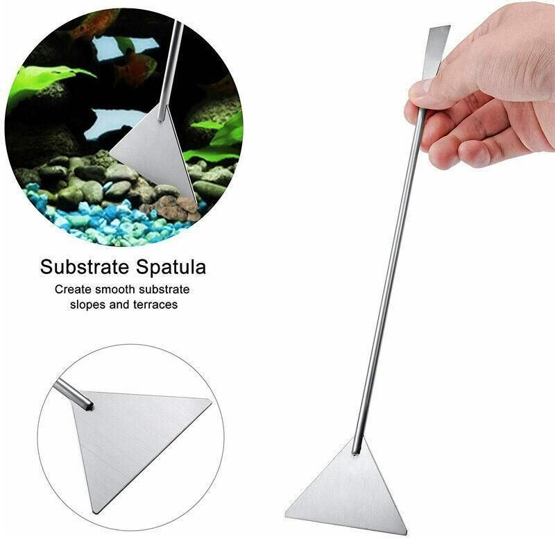 Stainless Steel Aquarium Tool Set Tweezers Scissors Spatula Kit 4 5 6PCS - 5PCS Tool + Bag — image 6