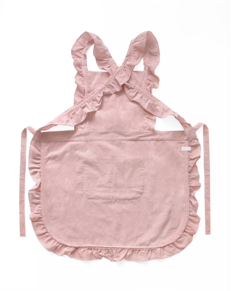 Yellow Ruffled Kitchen Apron with Floral Lace - Comfortable Baking & Crafting Apron โ image 3
