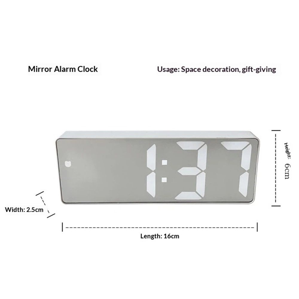 6.3 Inches Huge Digital Alarm Clock for Seniors & Visually Impaired, Easy Set, USB Charging Port, Room Desk Decor Exquisite Home Decor — image 4