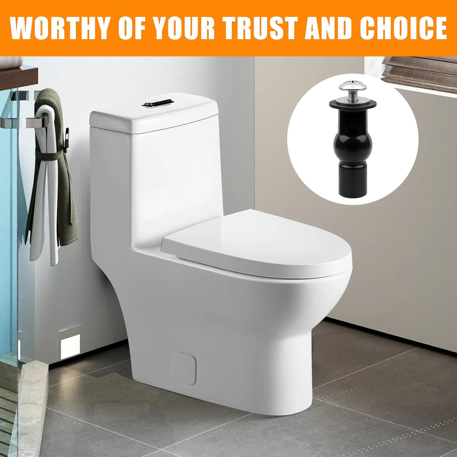 2 Pack Toilet Hinge Bolts, Universal Rubber Expansion Seat Cover Screws for Top Mounting Toilet Seat Hinges (for 14-16mm hole toilet seats) — image 5