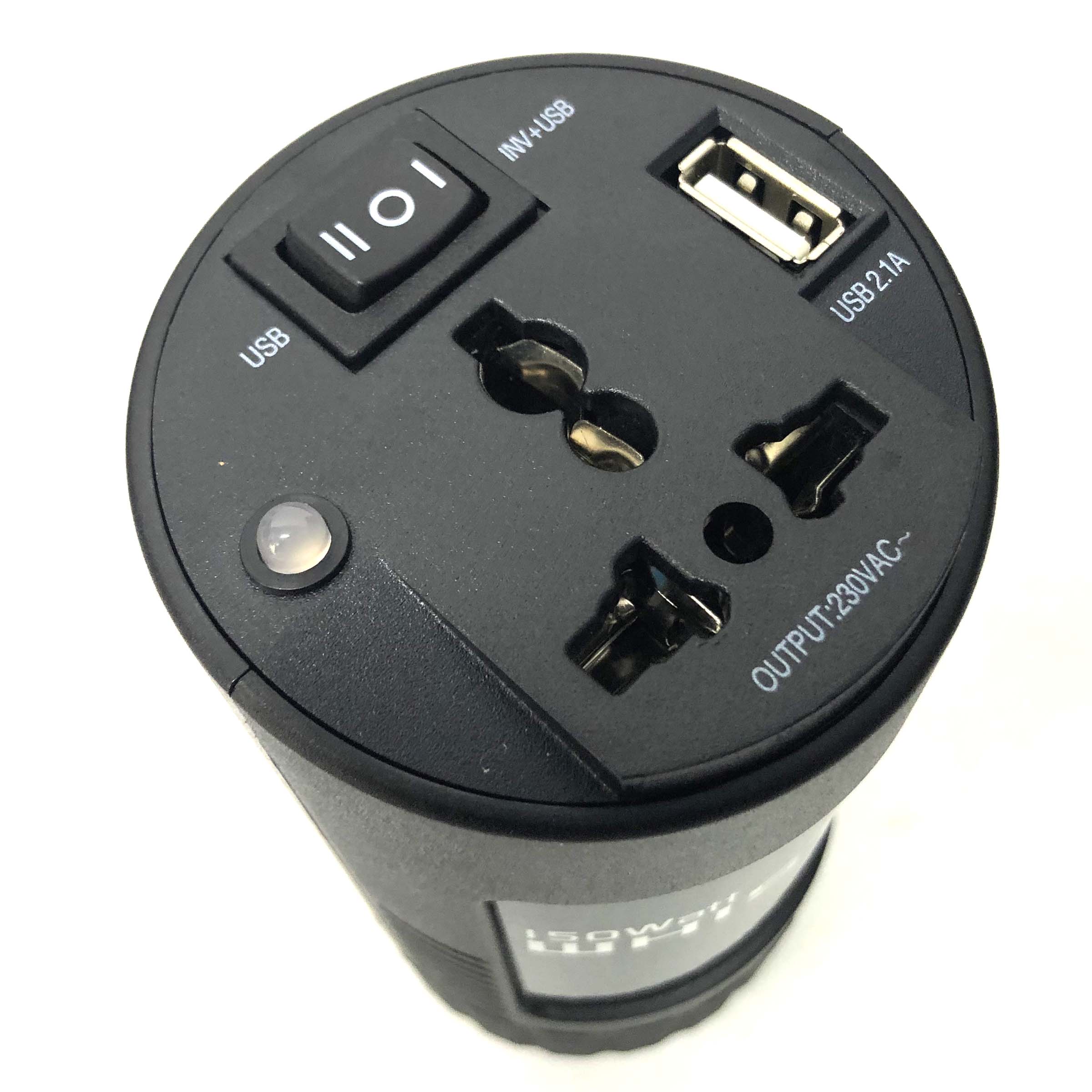 Compact 150W Car Caravan Power Inverter 12v 240v AC DC Sine Wave Can Cup Holder Size — image 2