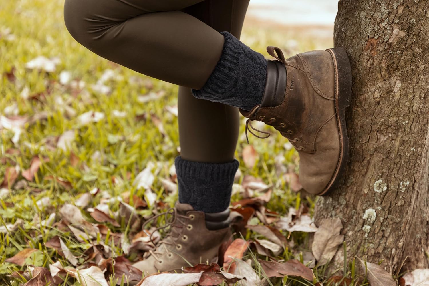 Slipper Socks for Women with Grippers Non Slip, Sherpa Lined Slipper Socks — image 4